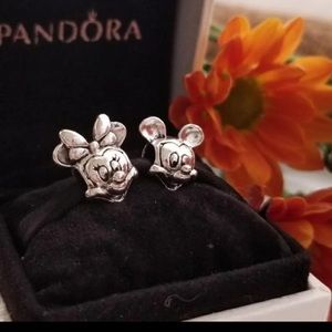 Mickey Minnie silver 925 Charm Set Disney